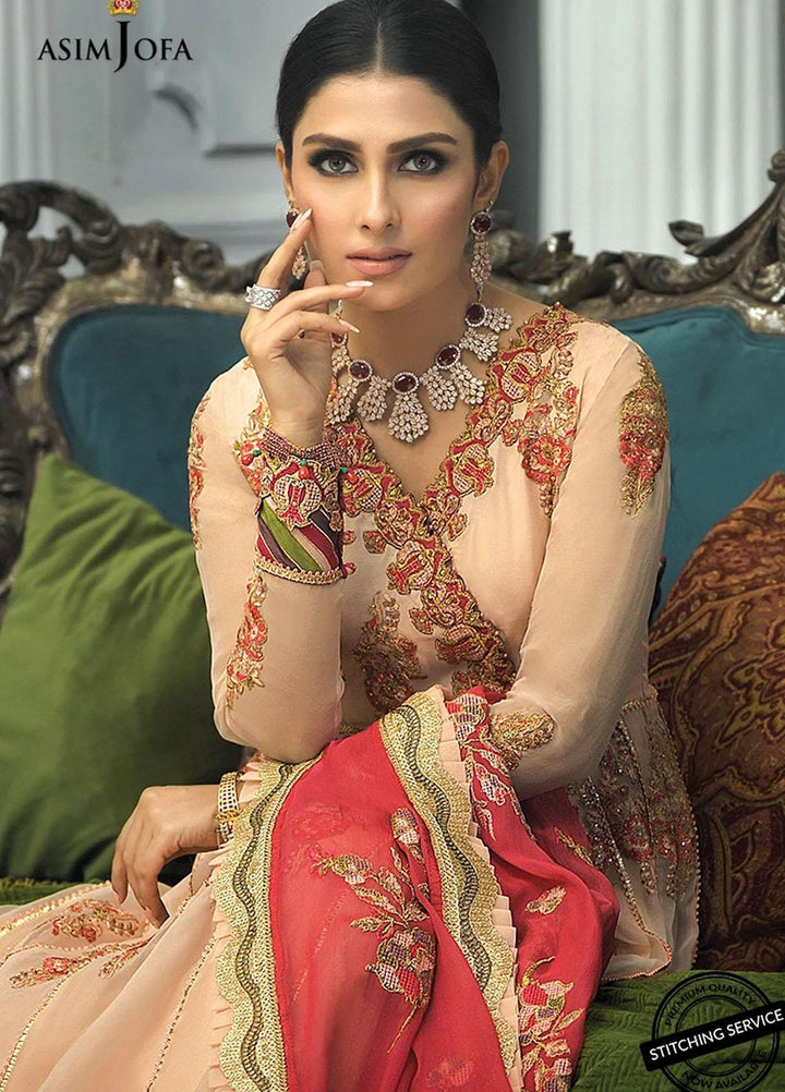 Mahsa By Asim Jofa Embroidered Organza Suits Unstitched 3 Piece AJ21M 05 - Festive Collection