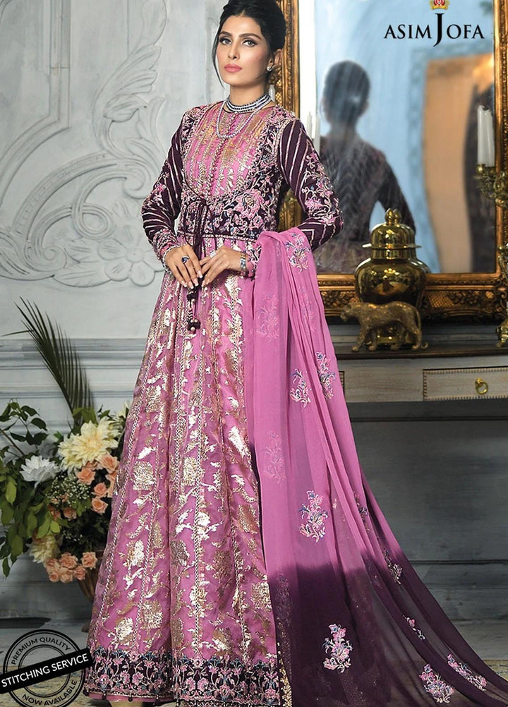 Mahsa By Asim Jofa Embroidered Organza Suits Unstitched 3 Piece AJ21M 07 - Festive Collection