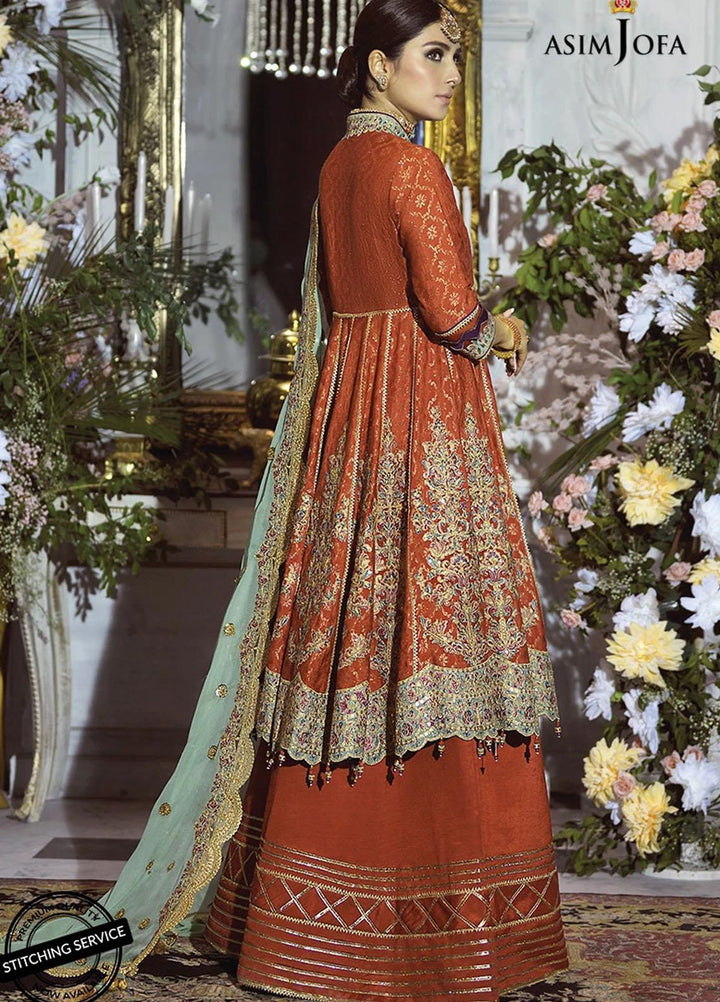 Mahsa By Asim Jofa Embroidered Cotton Net Suits Unstitched 3 Piece AJ21M 09 - Festive Collection