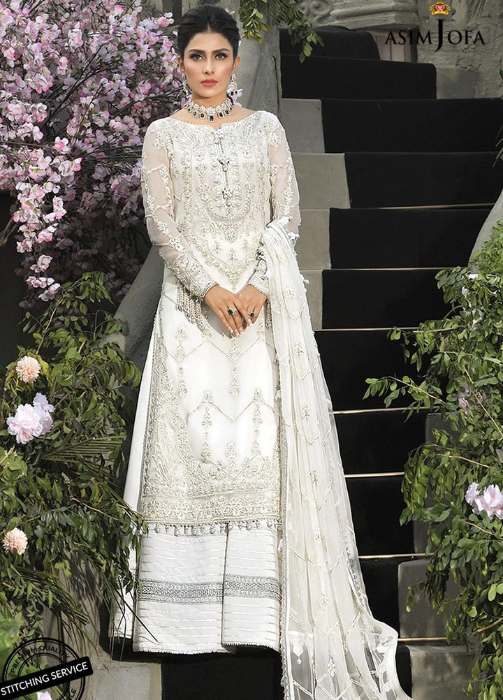 Mahsa By Asim Jofa Embroidered Chiffon Suits Unstitched 3 Piece AJ21M 10 - Festive Collection