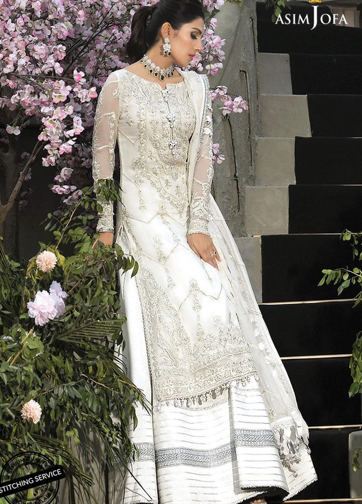 Mahsa By Asim Jofa Embroidered Chiffon Suits Unstitched 3 Piece AJ21M 10 - Festive Collection