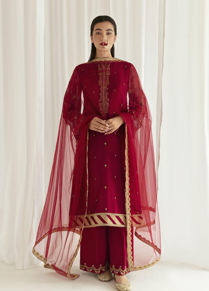 Mahum Asad Luxury Pret  Raw Silk 3 Piece Suit Gulfam