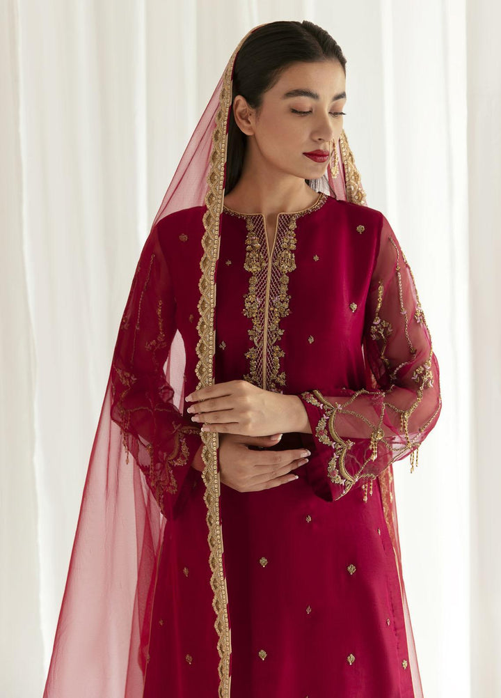Mahum Asad Luxury Pret  Raw Silk 3 Piece Suit Gulfam