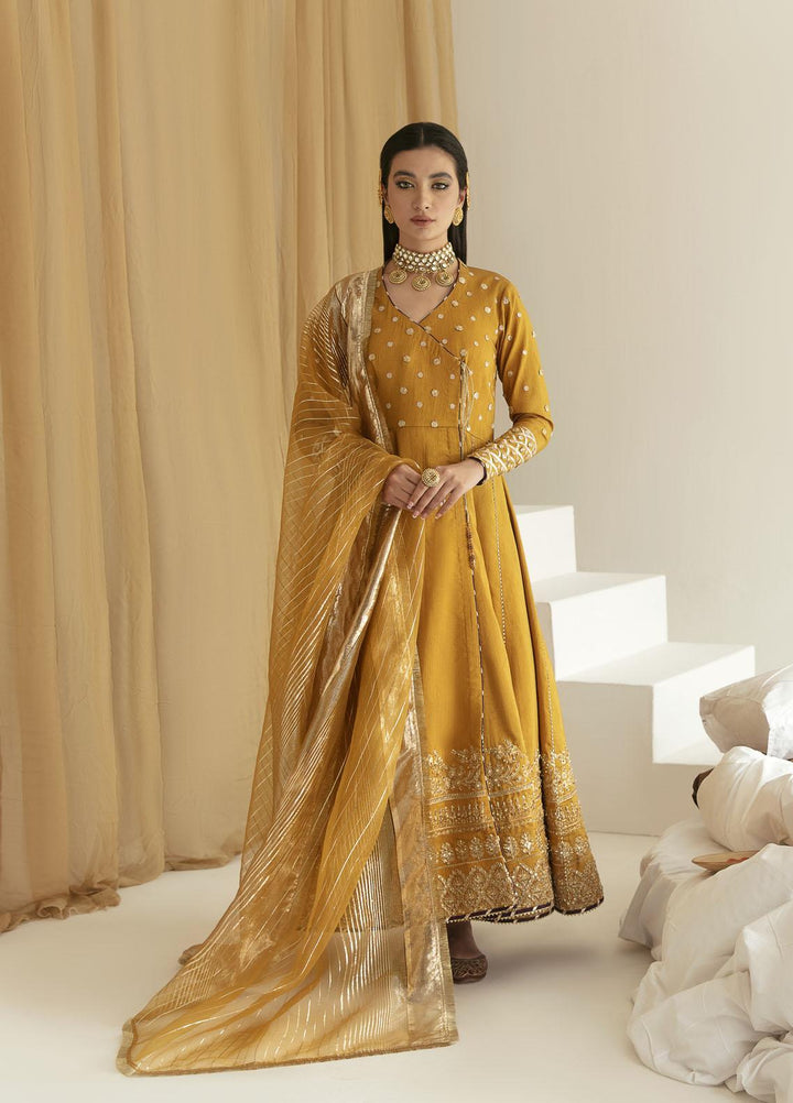 Mahum Asad Luxury Pret  Raw Silk 3 Piece Suit Chambeli