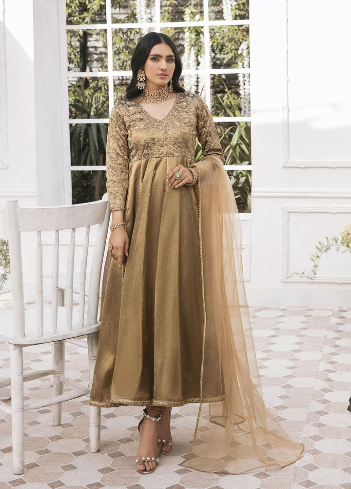 Mahum Asad Luxury Pret  Silk 2 Piece MARIGOLD