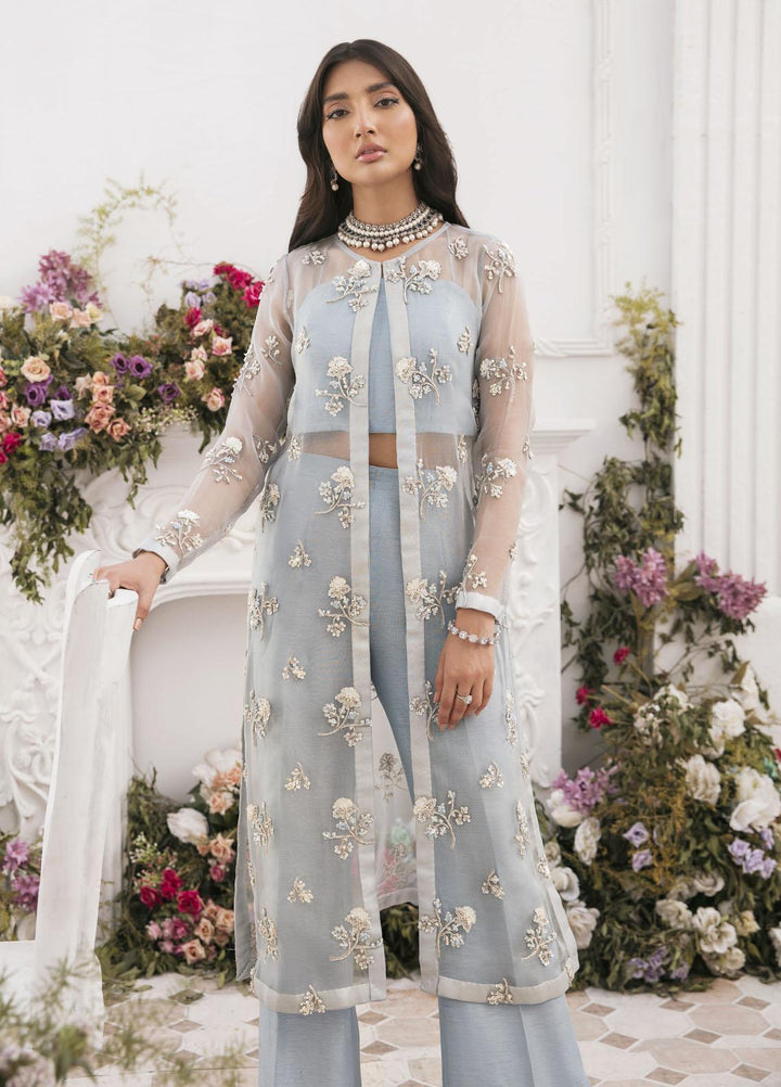 Mahum Asad Luxury Pret  Organza 2 Piece PERIWINKLE