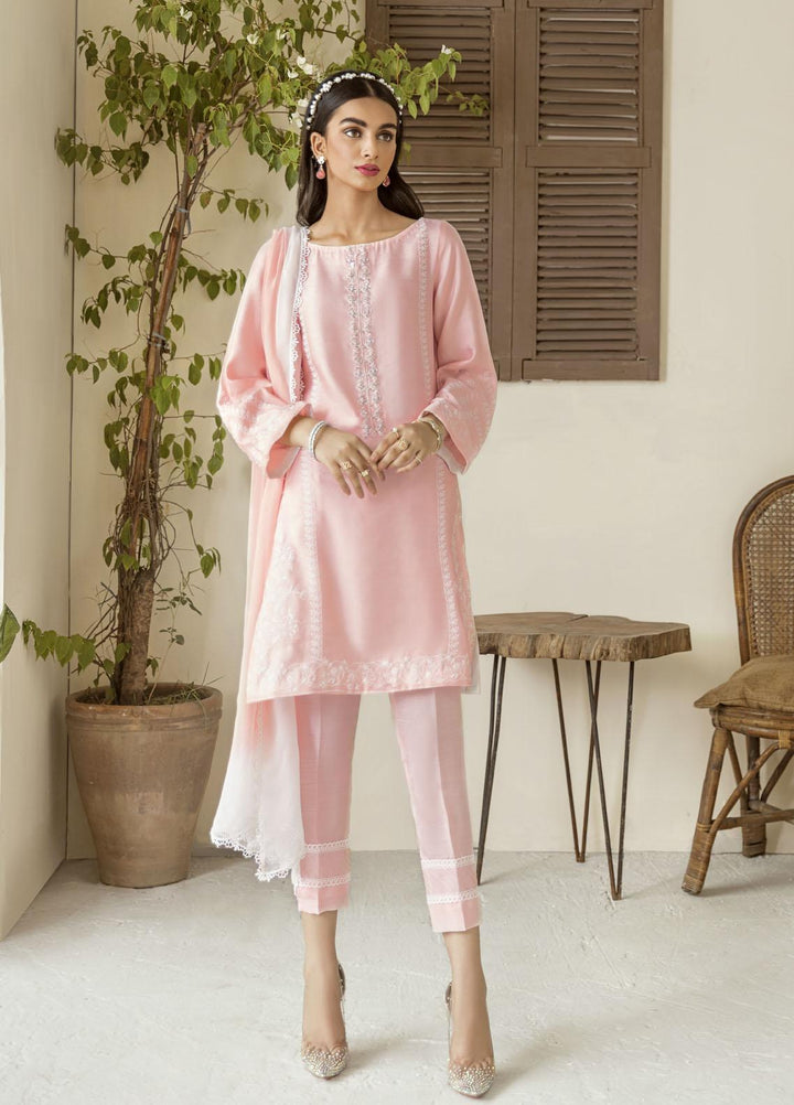 Mahum Asad Luxury Pret Embroidered Cotton Net 3 Piece Suit ARMEEN