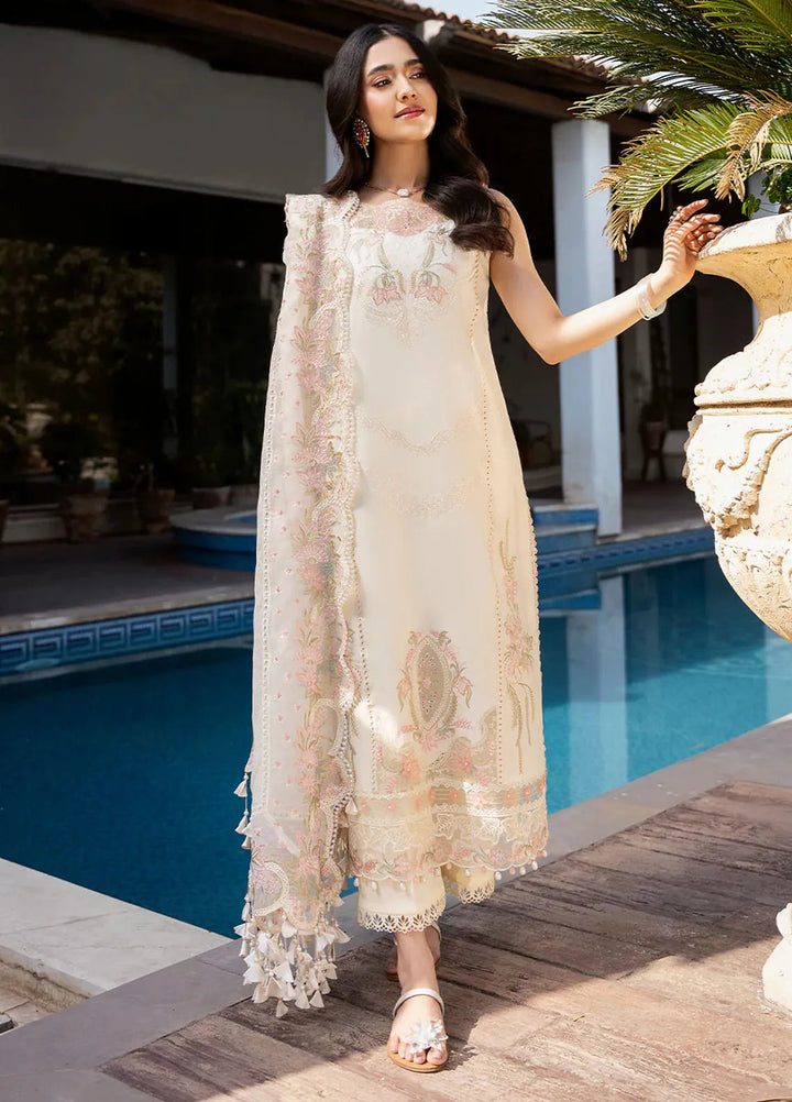 Mahveen by Izel Embroidered Lawn Suits Unstitched 3 Piece IZL25M Kubra - Summer Collection