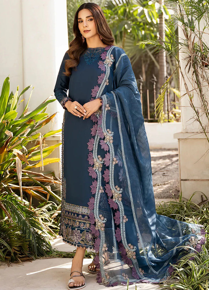 Mahveen by Izel Embroidered Lawn Suits Unstitched 3 Piece IZL25M Raisa - Summer Collection