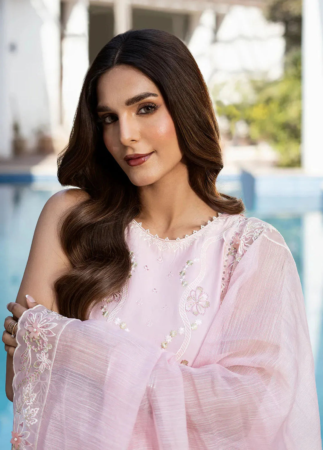 Mahveen by Izel Embroidered Lawn Suits Unstitched 3 Piece IZL25M Safa - Summer Collection