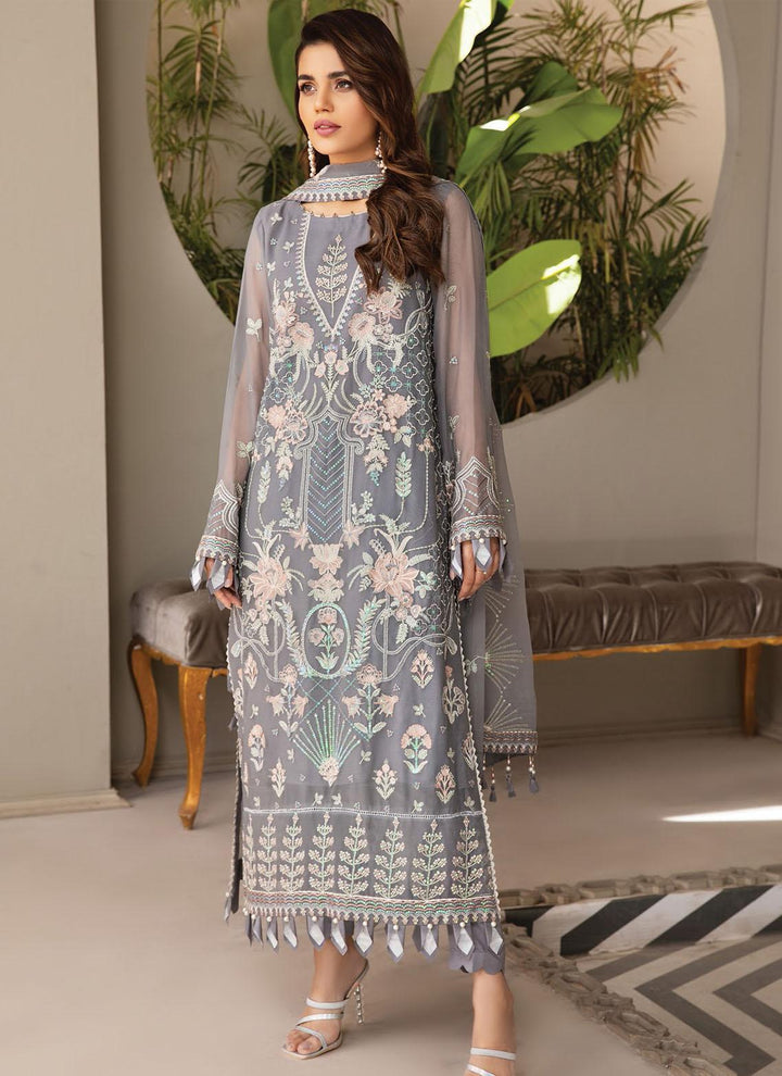 Mahyar By Alizeh Fashions Embroidered Chiffon Suits Unstitched 3 Piece AFB21-C5 02 Nayeli - Festive Collection