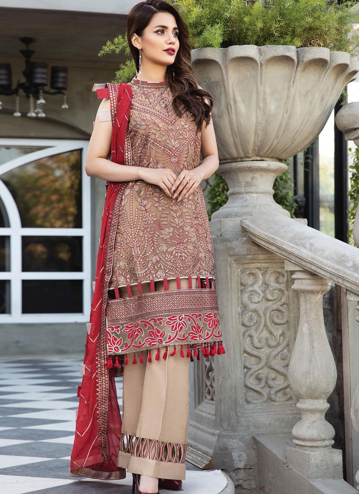 Mahyar By Alizeh Fashions Embroidered Chiffon Suits Unstitched 3 Piece AFB21-C5 07 Naurattan - Festive Collection