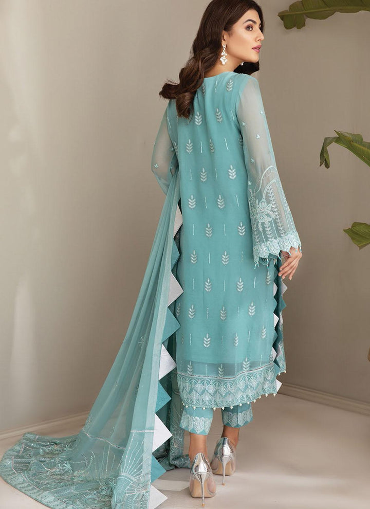 Mahyar By Alizeh Fashions Embroidered Chiffon Suits Unstitched 3 Piece AFB21-C5 08 Feroze - Festive Collection