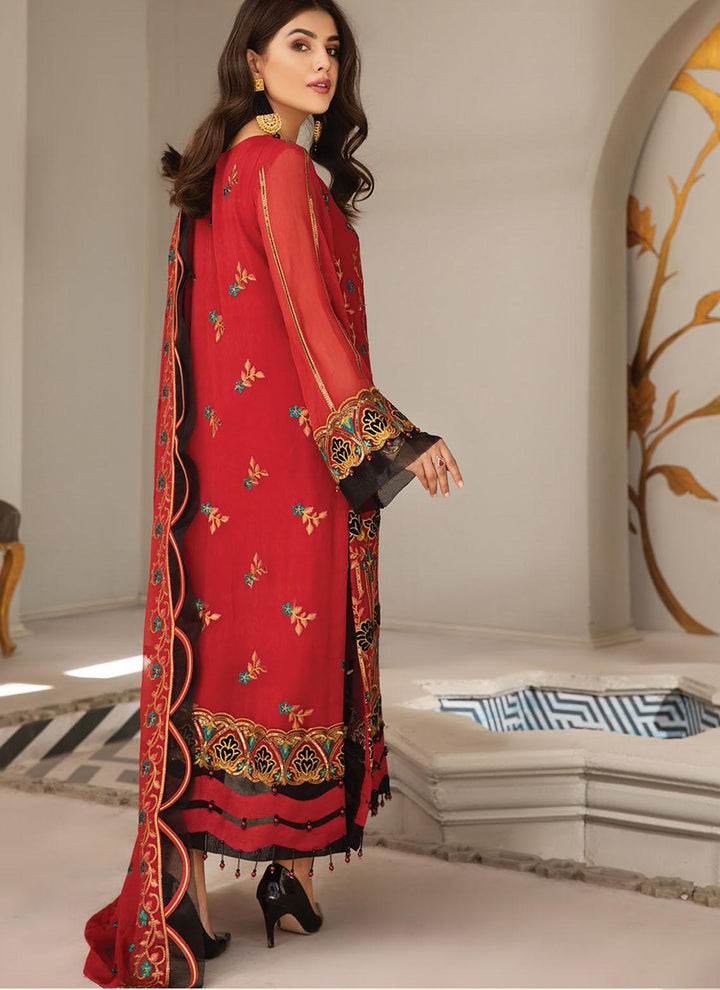 Mahyar By Alizeh Fashions Embroidered Chiffon Suits Unstitched 3 Piece AFB21-C5 11 Mayna - Festive Collection