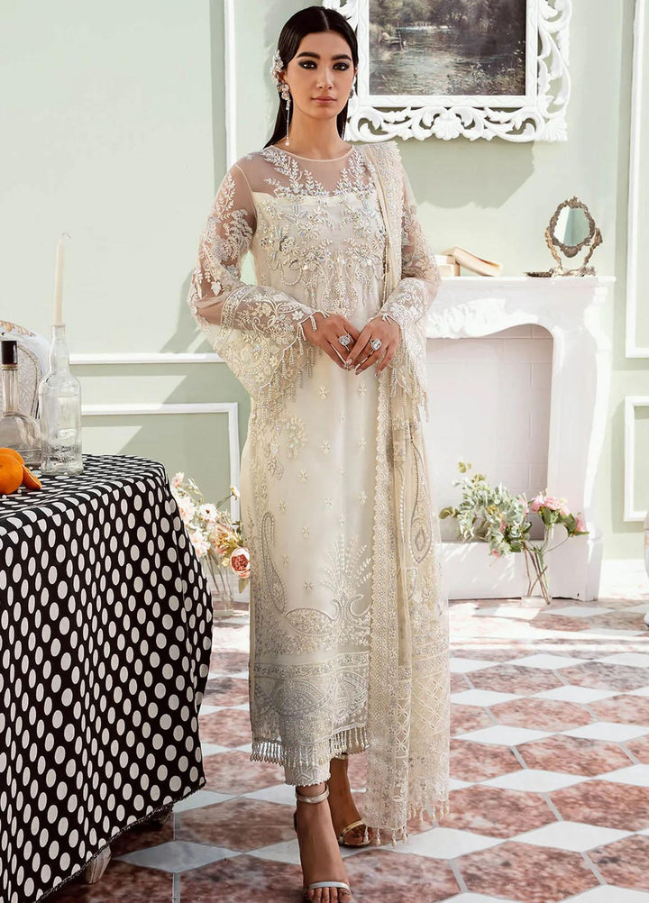 Maia By Serene Premium Embroidered Net Suits Unstitched 3 Piece SP23MA S-1071 Lama - Spring / Summer Collection