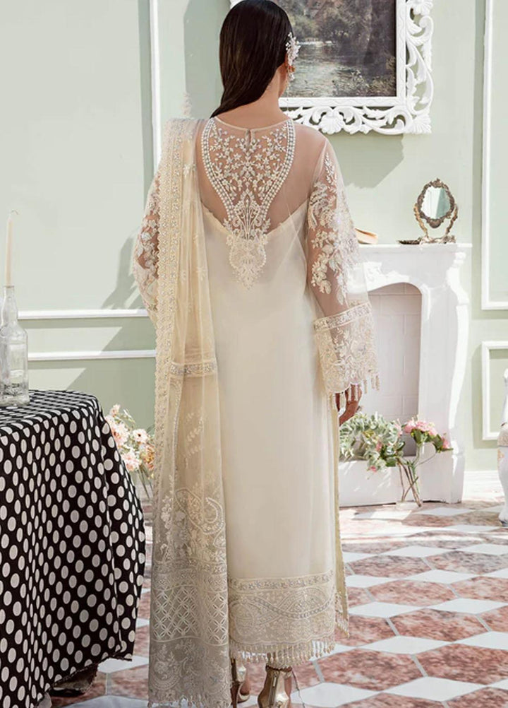 Maia By Serene Premium Embroidered Net Suits Unstitched 3 Piece SP23MA S-1071 Lama - Spring / Summer Collection