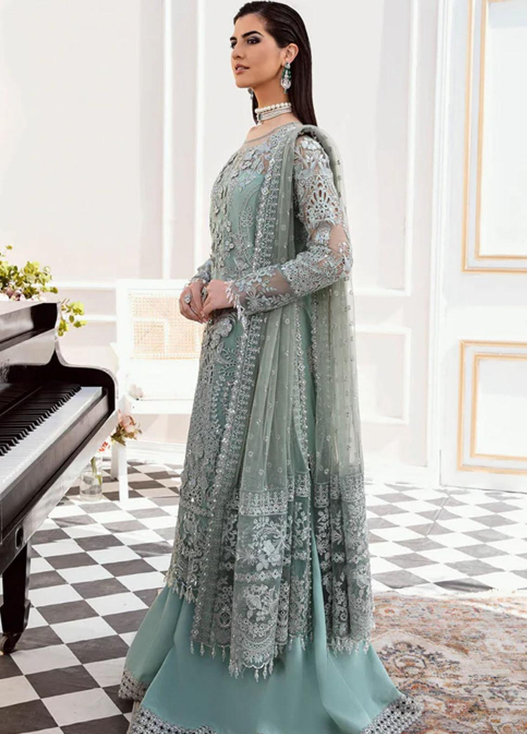 Maia By Serene Premium Embroidered Net Suits Unstitched 3 Piece SP23MA S-1072 Estelle - Spring / Summer Collection