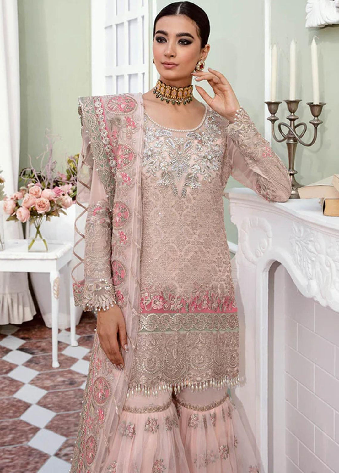 Maia By Serene Premium Embroidered Chiffon Suits Unstitched 4 Piece SP23MA S-1073 Euphemia - Spring / Summer Collection