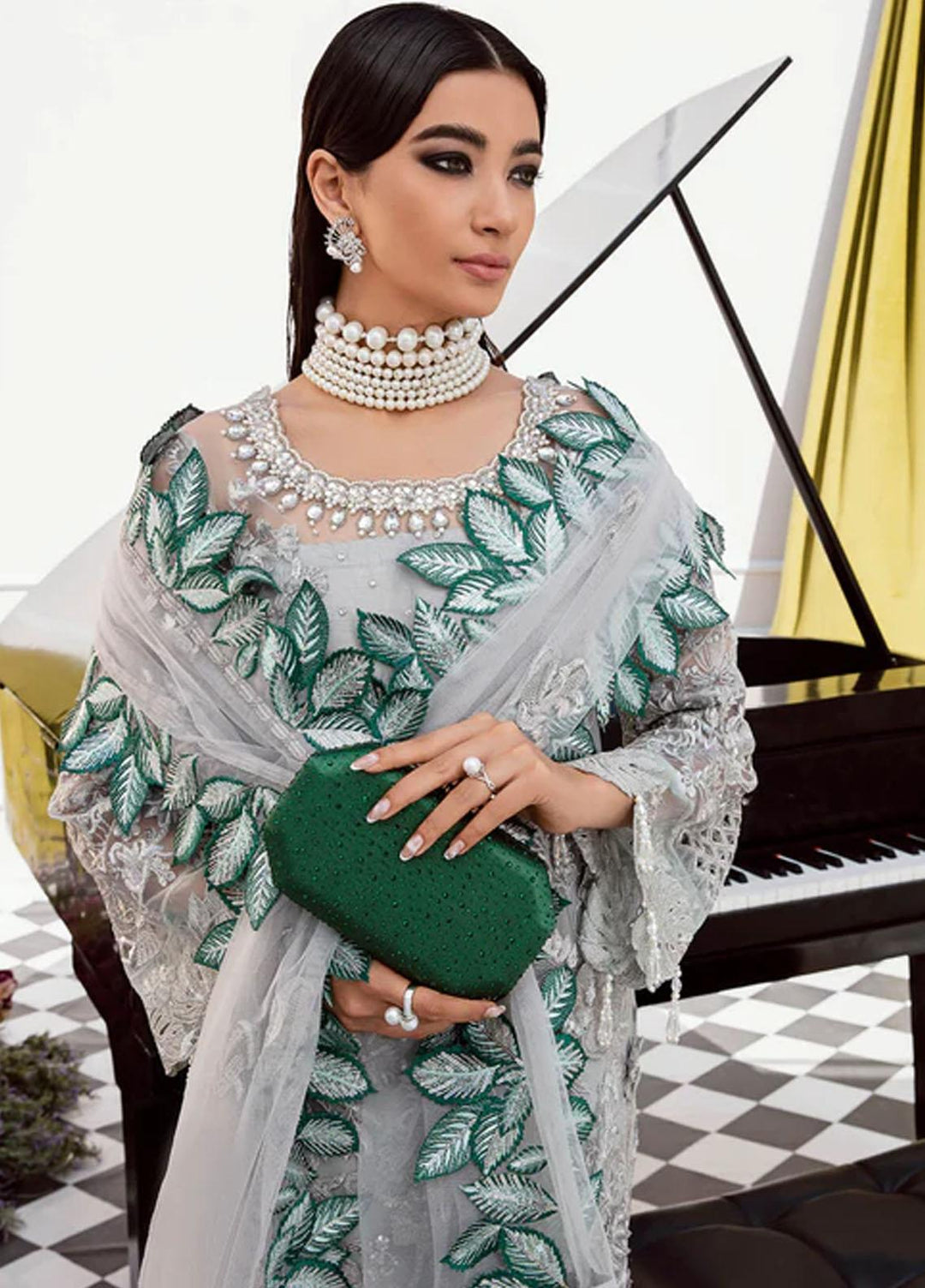 Maia By Serene Premium Embroidered Net Suits Unstitched 3 Piece SP23MA S-1076 Helene - Spring / Summer Collection