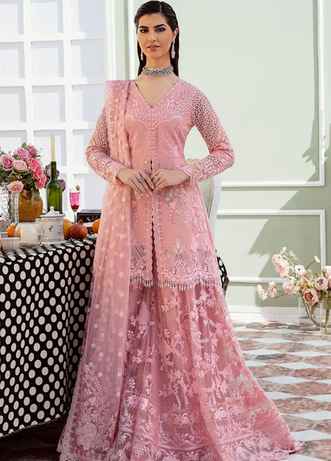Maia By Serene Premium Embroidered Net Suits Unstitched 4 Piece SP23MA S-1077 Miquelle - Spring / Summer Collection