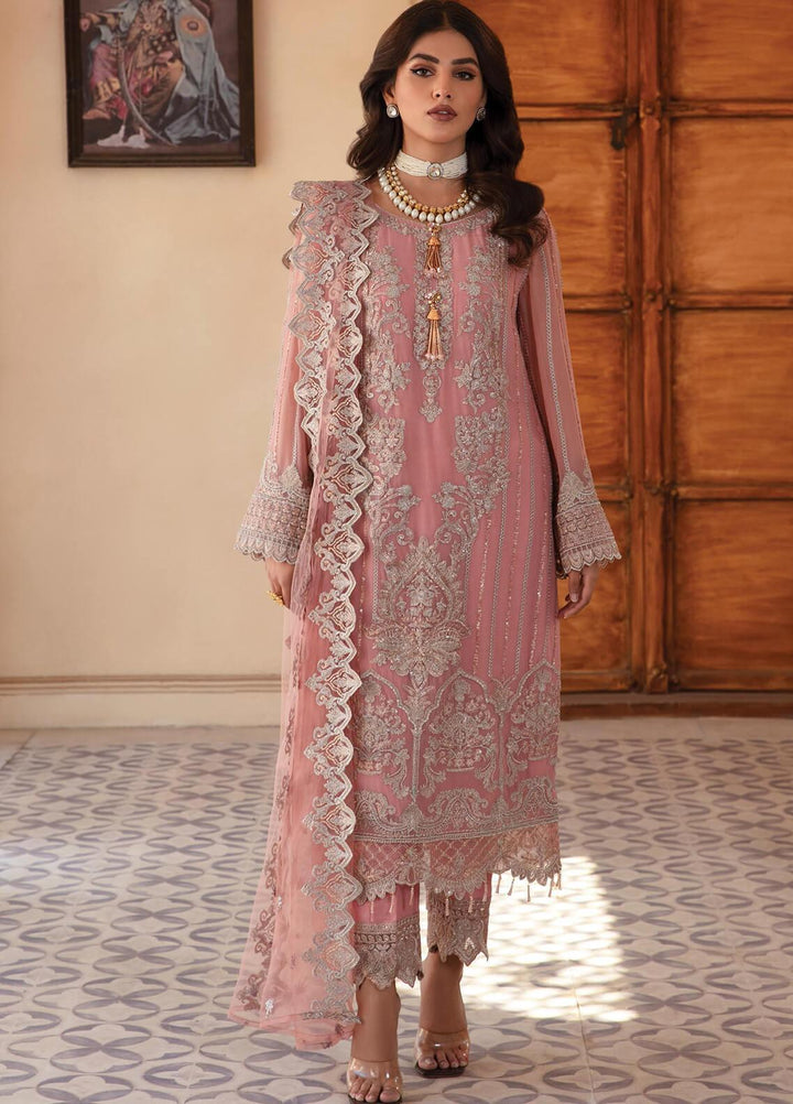 Majestic by Imrozia Embroidered Chiffon Suits Unstitched 3 Piece IMP22MA M-01 Amar - Premium Collection