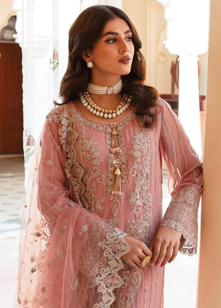 Majestic by Imrozia Embroidered Chiffon Suits Unstitched 3 Piece IMP22MA M-01 Amar - Premium Collection