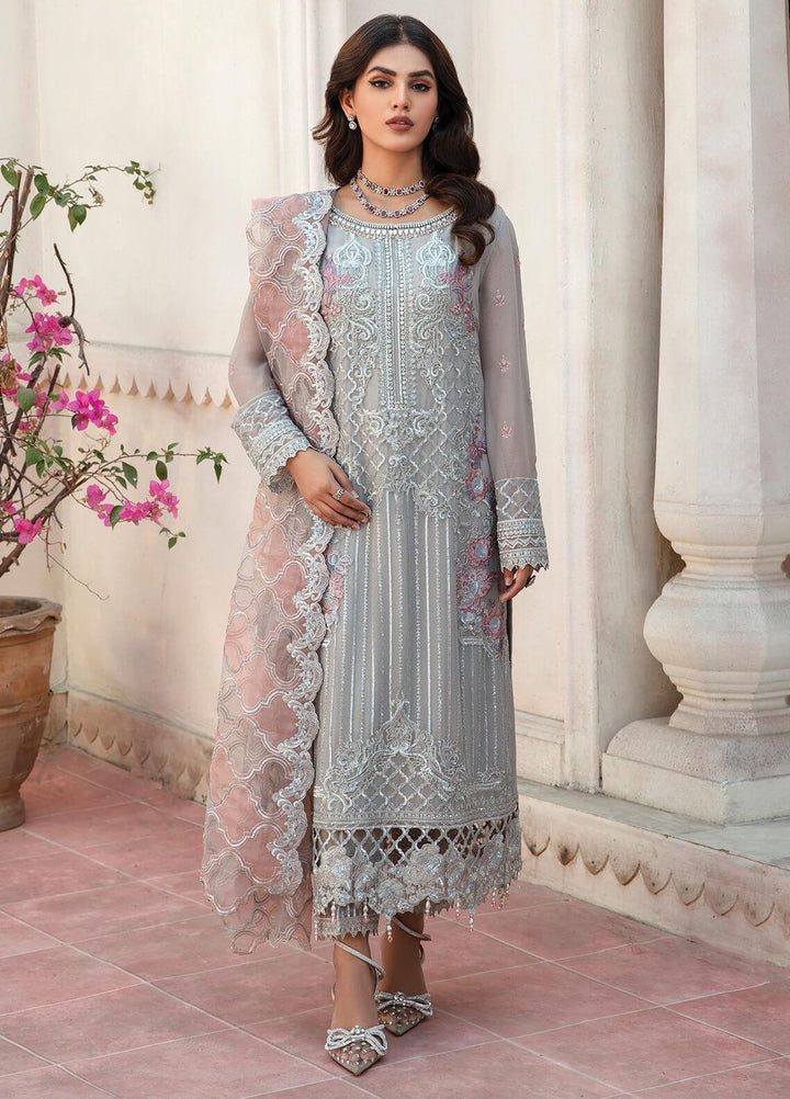 Majestic by Imrozia Embroidered Chiffon Suits Unstitched 3 Piece IMP22MA M-03 Diva - Premium Collection
