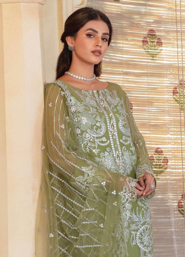 Majestic by Imrozia Embroidered Chiffon Suits Unstitched 3 Piece IMP22MA M-05 Ethereal - Premium Collection