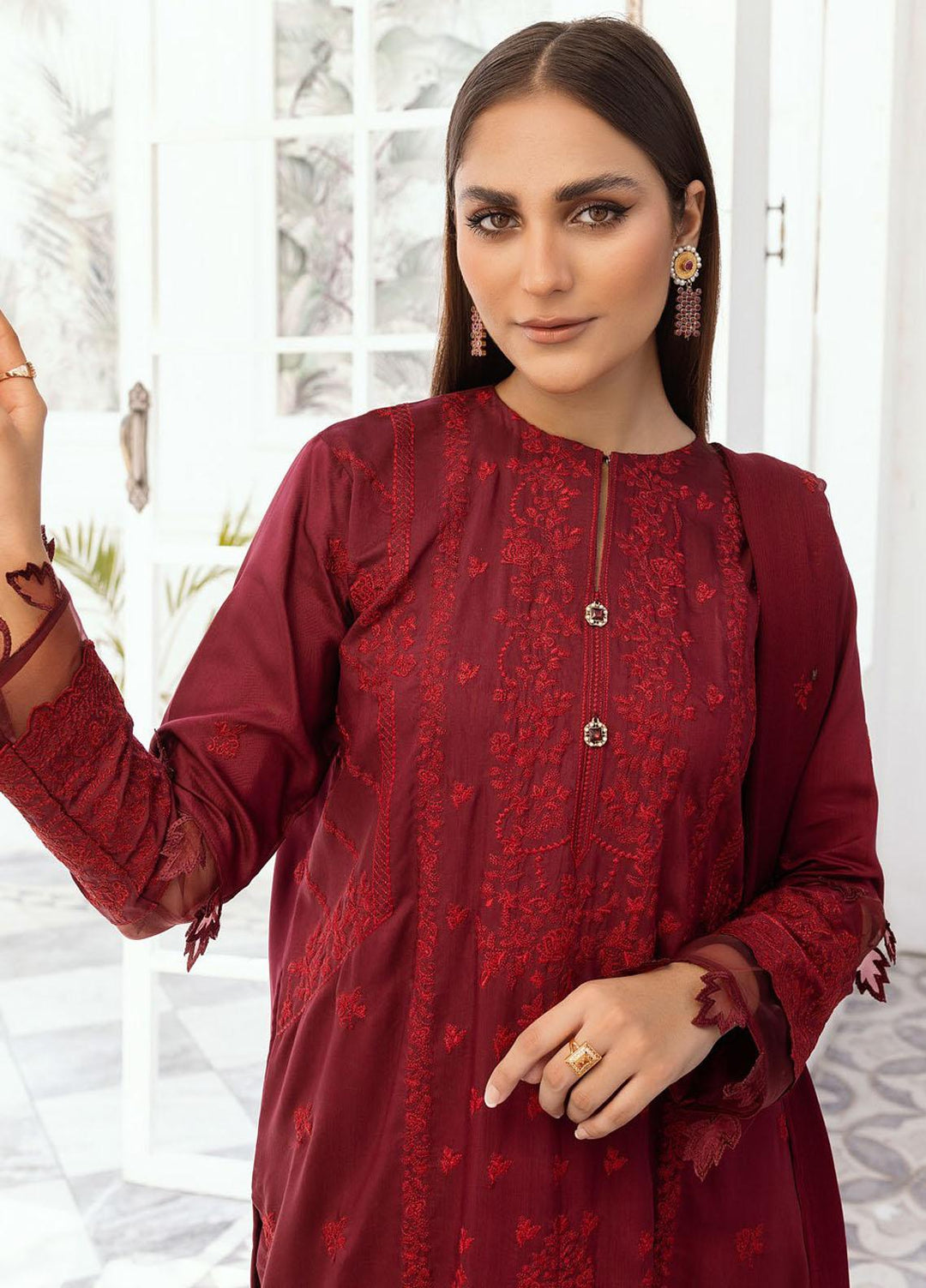 Majestic By Aalaya Embroidered Viscose Suits Unstitched 3 Piece ALY23M D-01 - Winter Collection