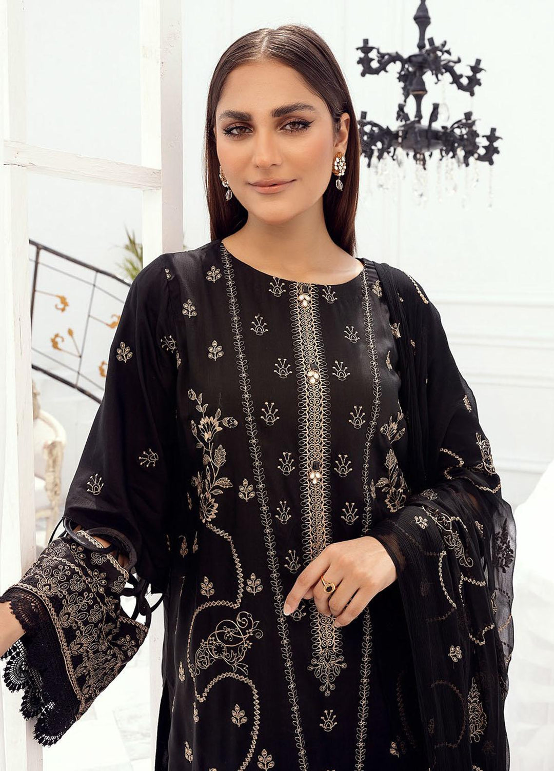 Majestic By Aalaya Embroidered Viscose Suits Unstitched 3 Piece ALY23M D-02 - Winter Collection