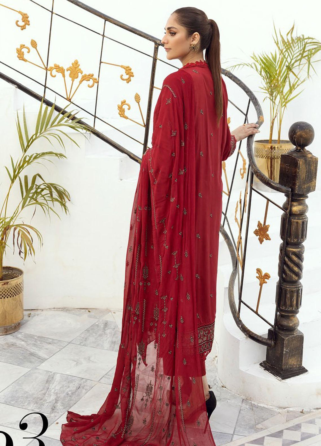 Majestic By Aalaya Embroidered Viscose Suits Unstitched 3 Piece ALY23M D-03 - Winter Collection