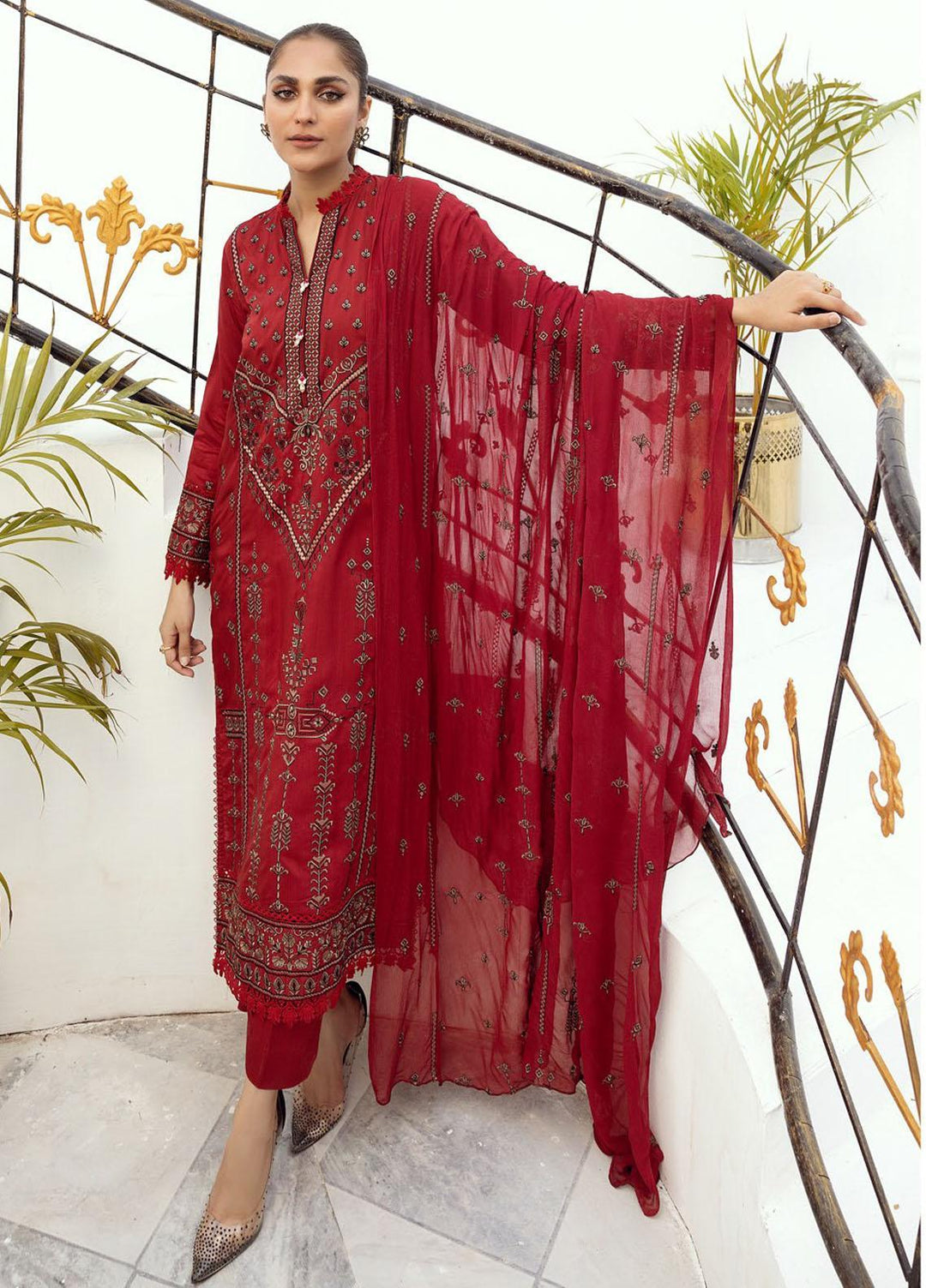 Majestic By Aalaya Embroidered Viscose Suits Unstitched 3 Piece ALY23M D-03 - Winter Collection