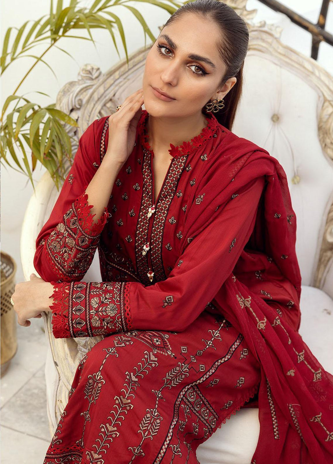 Majestic By Aalaya Embroidered Viscose Suits Unstitched 3 Piece ALY23M D-03 - Winter Collection