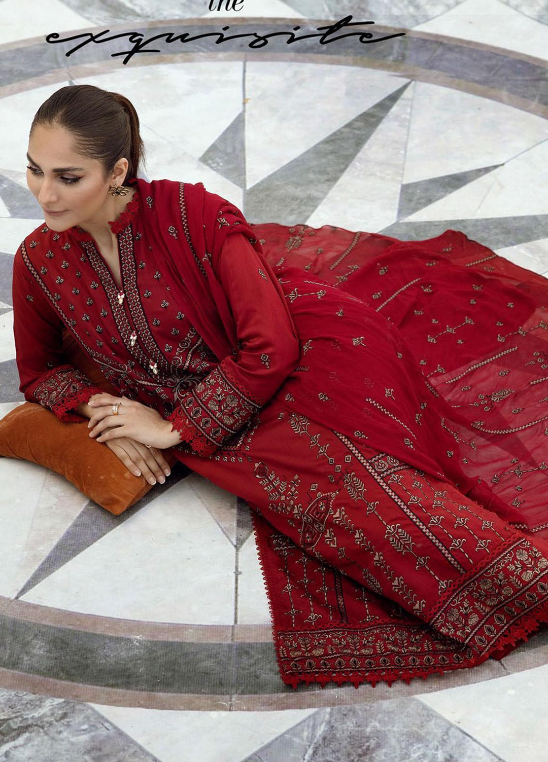 Majestic By Aalaya Embroidered Viscose Suits Unstitched 3 Piece ALY23M D-03 - Winter Collection