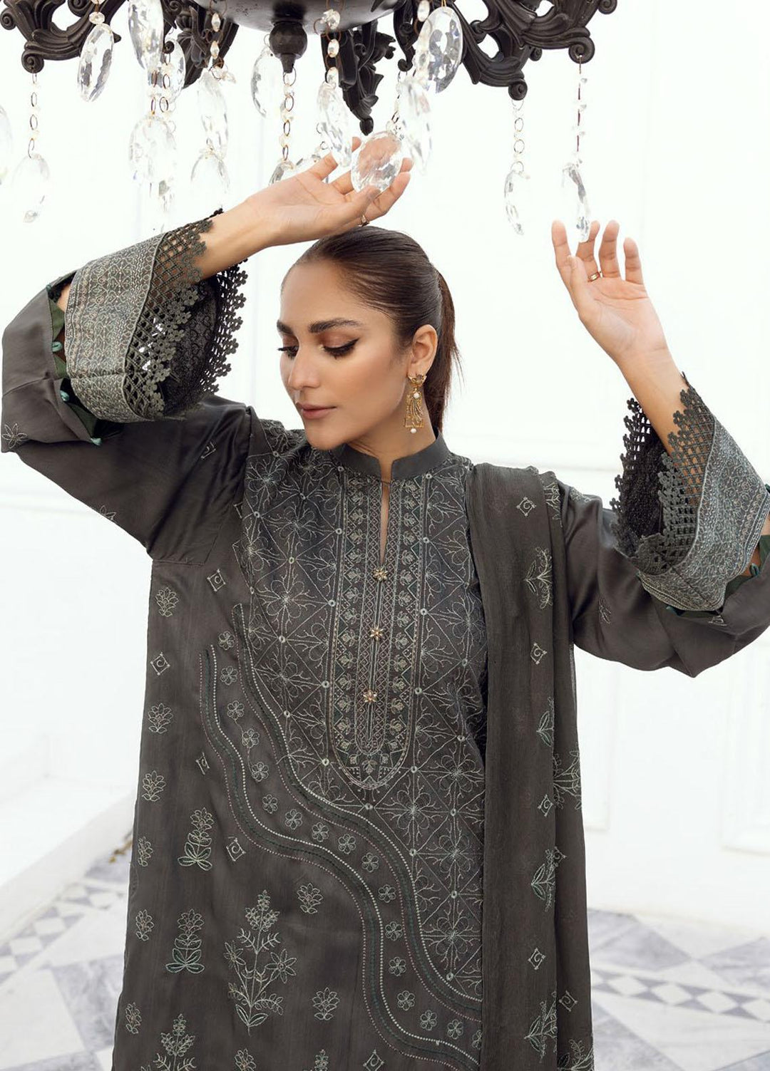 Majestic By Aalaya Embroidered Viscose Suits Unstitched 3 Piece ALY23M D-04 - Winter Collection