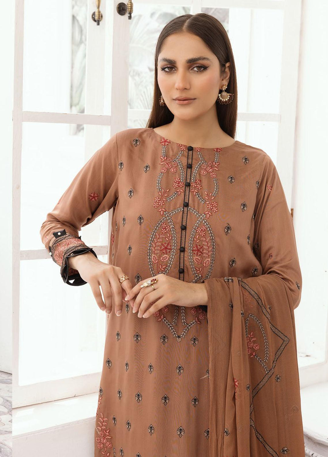 Majestic By Aalaya Embroidered Viscose Suits Unstitched 3 Piece ALY23M D-06 - Winter Collection