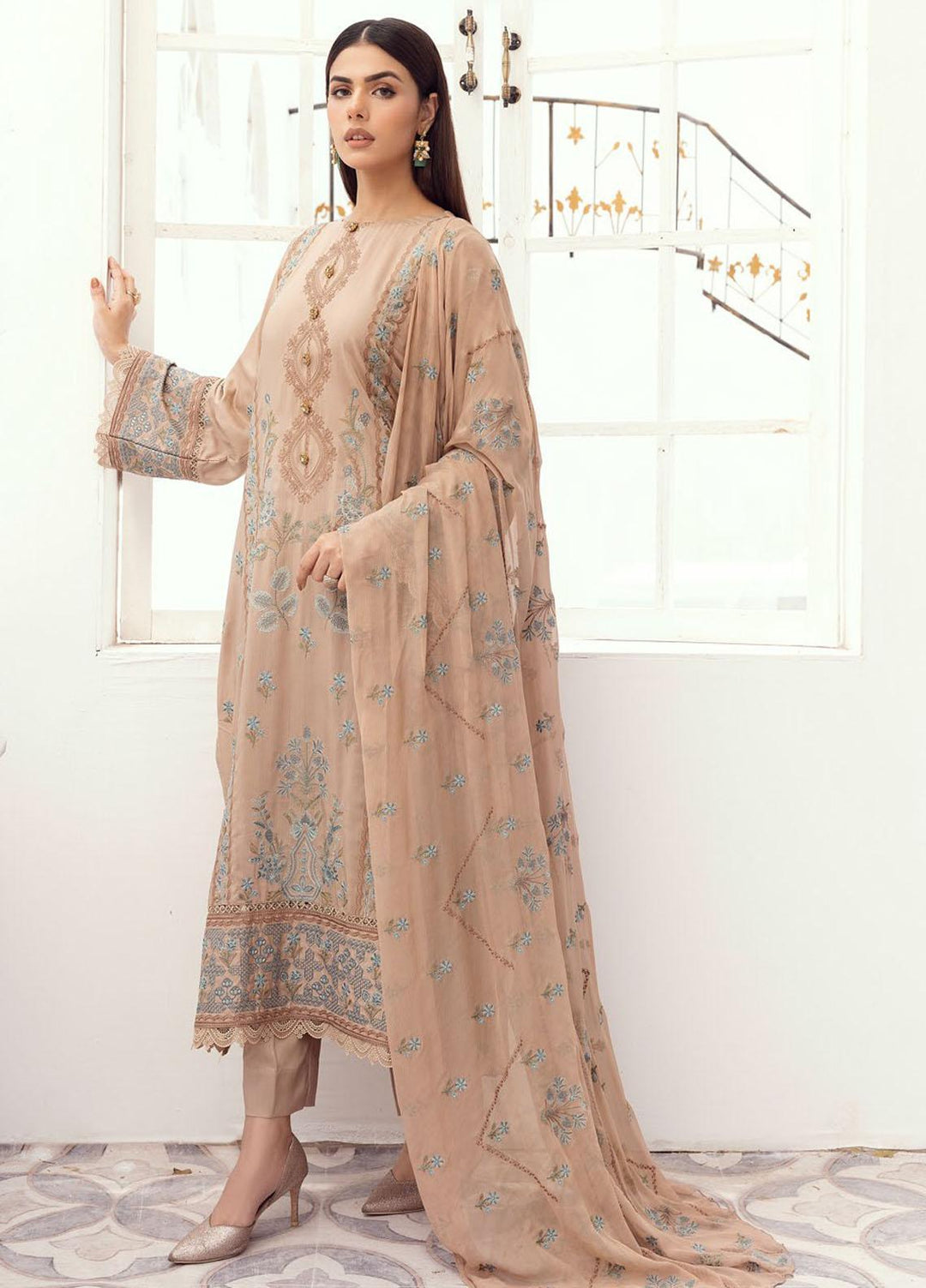 Majestic By Aalaya Embroidered Viscose Suits Unstitched 3 Piece ALY23M D-08 - Winter Collection