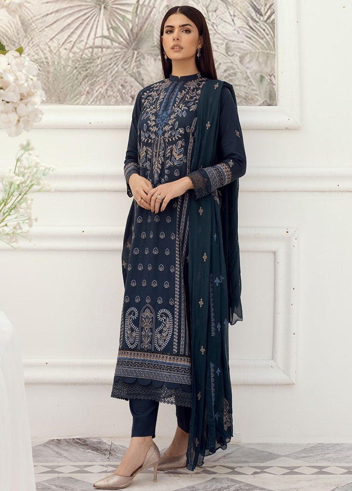 Majestic By Aalaya Embroidered Viscose Suits Unstitched 3 Piece ALY23M D-09 - Winter Collection