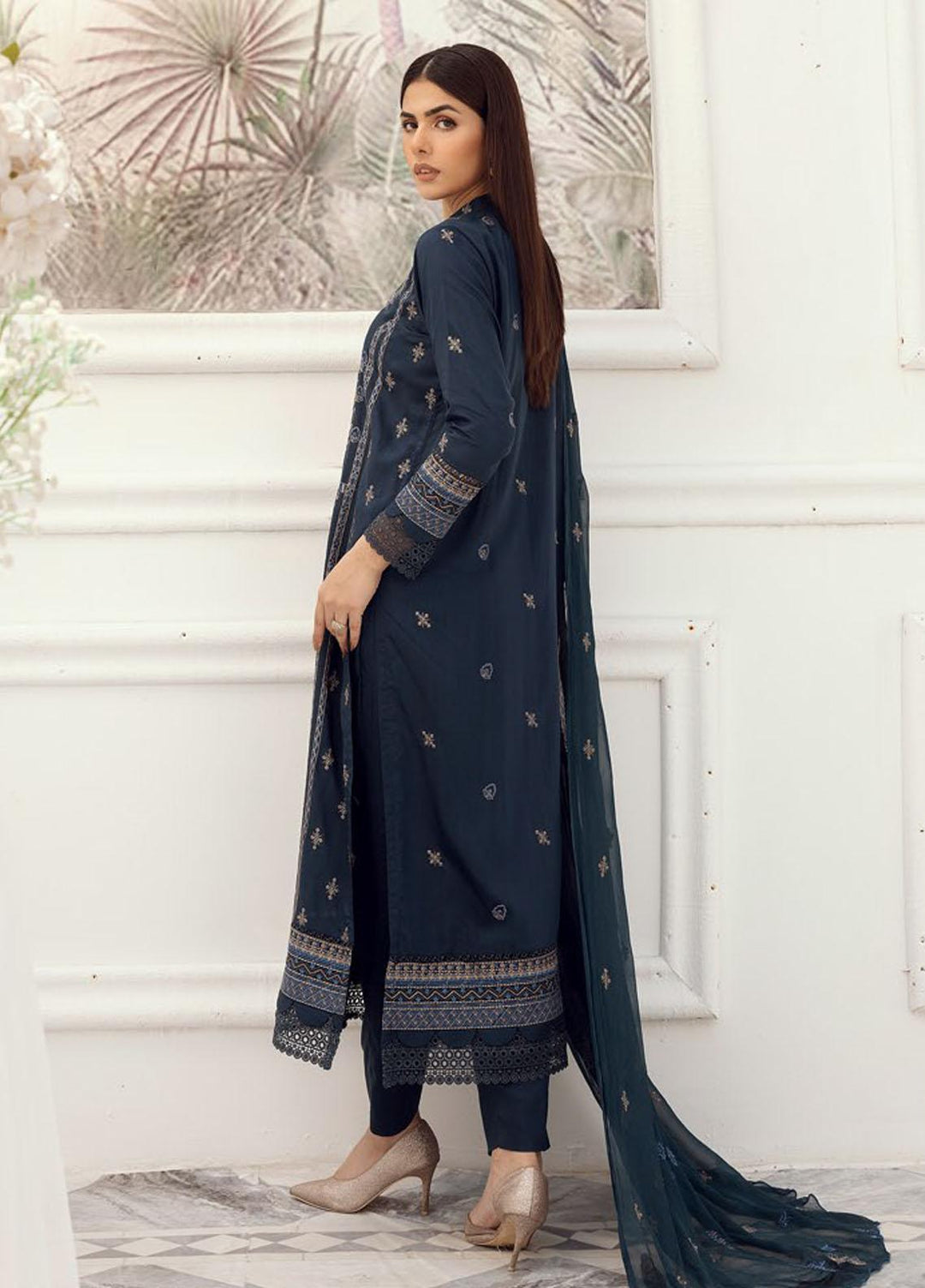Majestic By Aalaya Embroidered Viscose Suits Unstitched 3 Piece ALY23M D-09 - Winter Collection
