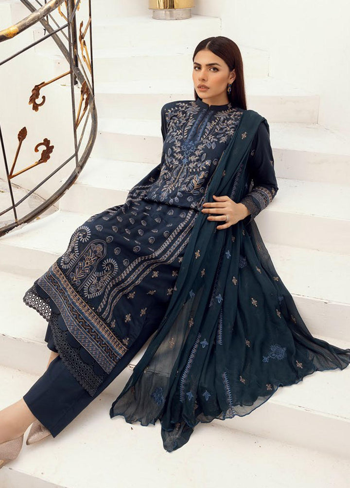 Majestic By Aalaya Embroidered Viscose Suits Unstitched 3 Piece ALY23M D-09 - Winter Collection