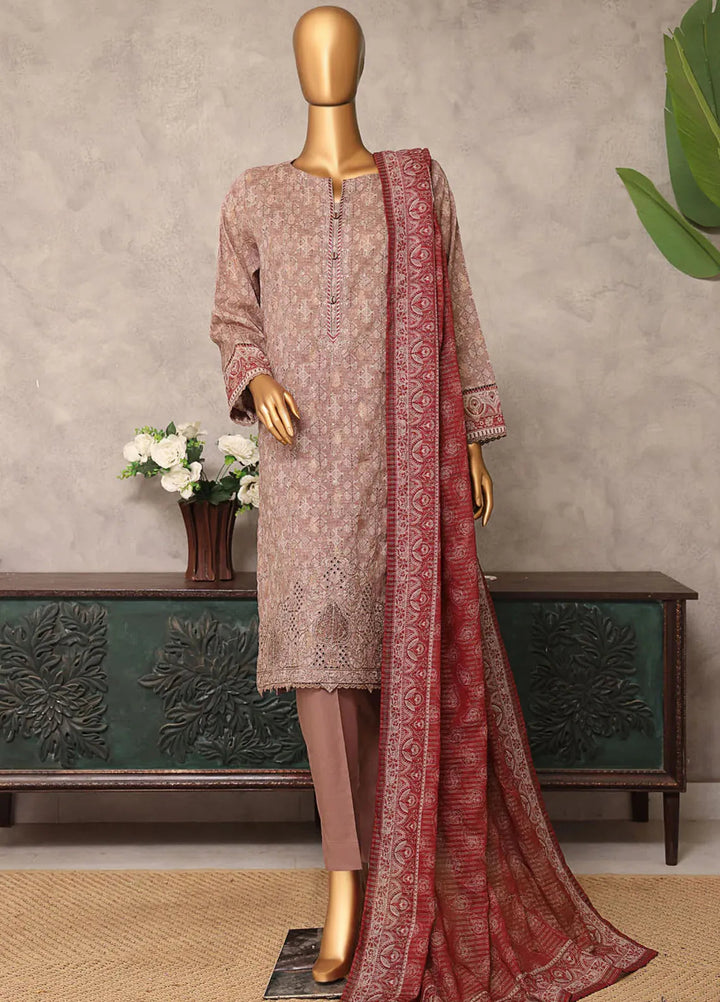 Majestic by Hz Textiles Embroidered Jacquard Suits Unstitched 3 Piece HZ25MS MJE-06 - Summer Collection