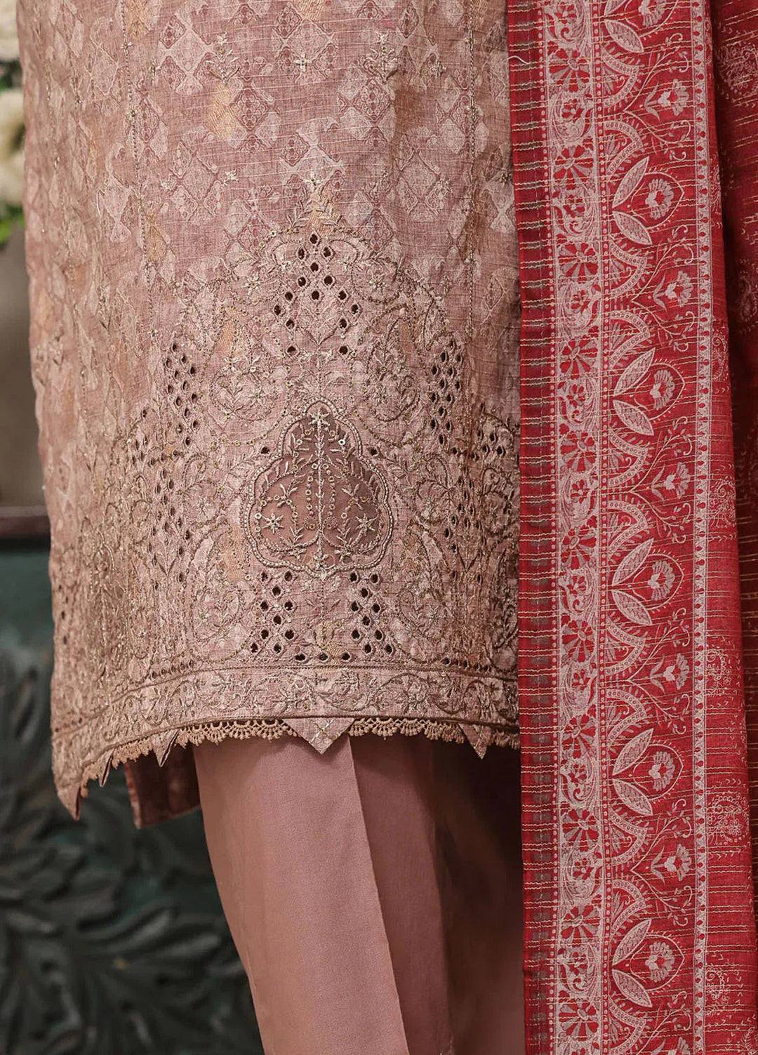 Majestic by Hz Textiles Embroidered Jacquard Suits Unstitched 3 Piece HZ25MS MJE-06 - Summer Collection