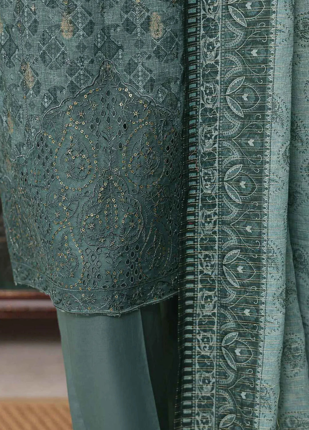 Majestic by Hz Textiles Embroidered Jacquard Suits Unstitched 3 Piece HZ25MS MJE-08 - Summer Collection