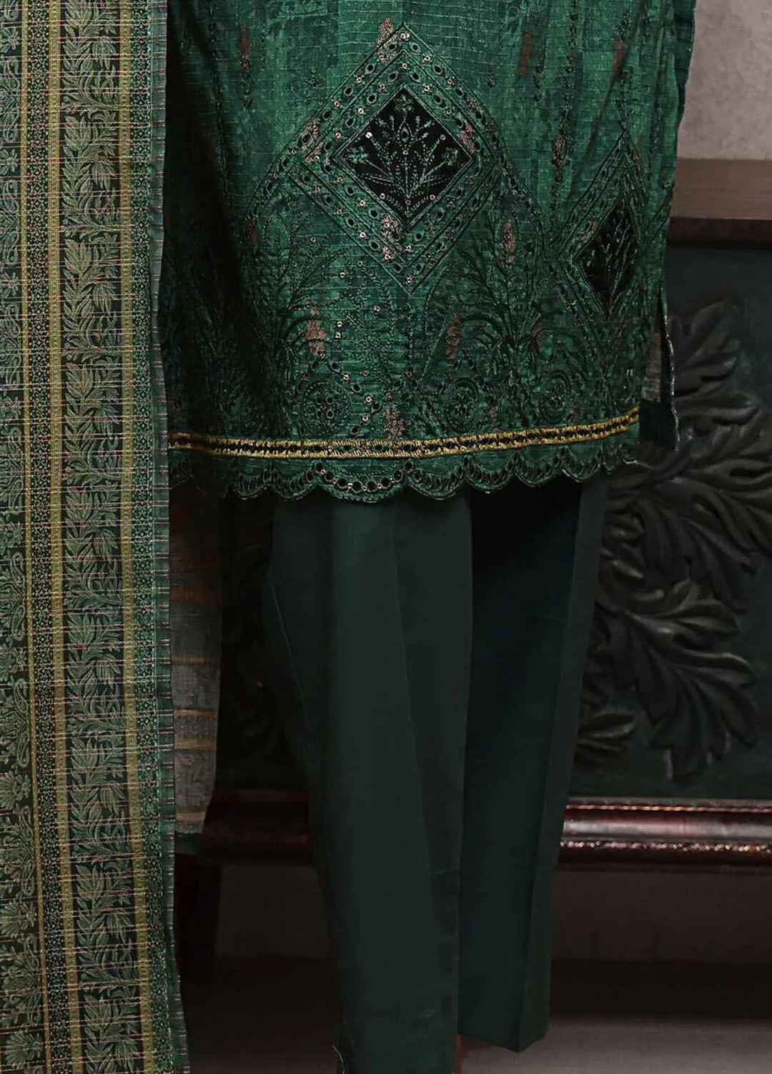 Majestic by Hz Textiles Embroidered Jacquard Suits Unstitched 3 Piece HZ25MS MJE-12 - Summer Collection