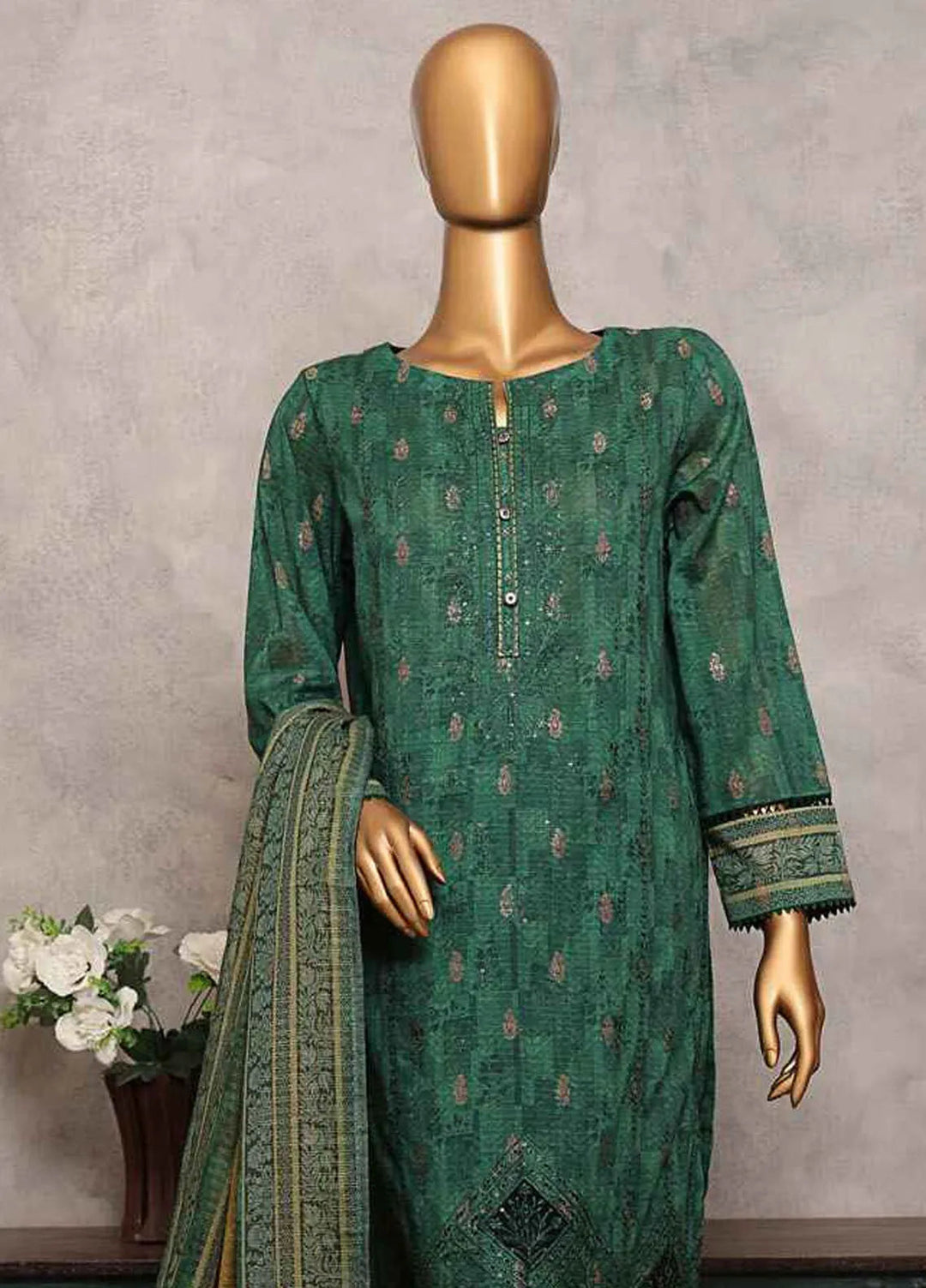 Majestic by Hz Textiles Embroidered Jacquard Suits Unstitched 3 Piece HZ25MS MJE-12 - Summer Collection