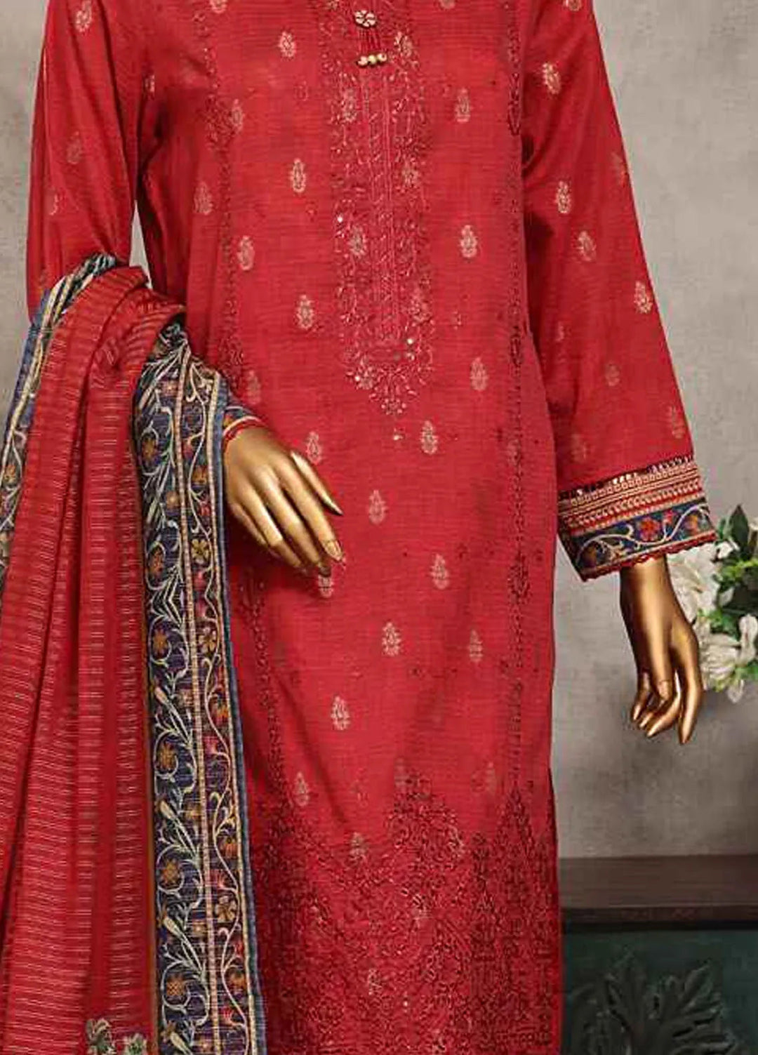 Majestic by Hz Textiles Embroidered Jacquard Suits Unstitched 3 Piece HZ25MS MJE-13 - Summer Collection