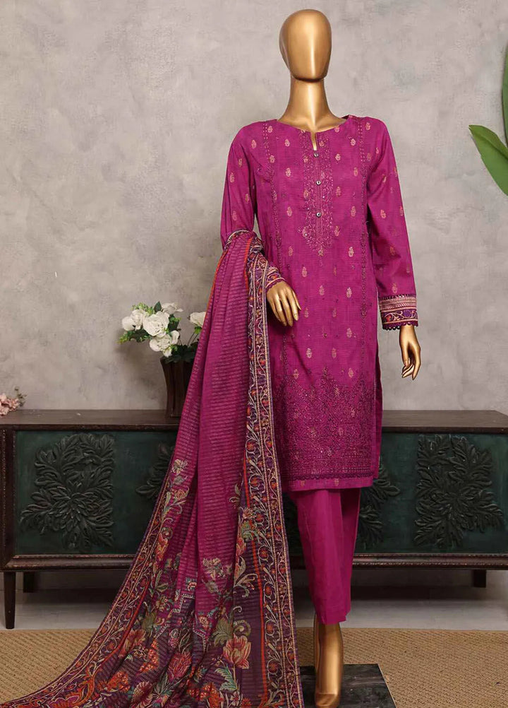 Majestic by Hz Textiles Embroidered Jacquard Suits Unstitched 3 Piece HZ25MS MJE-14 - Summer Collection