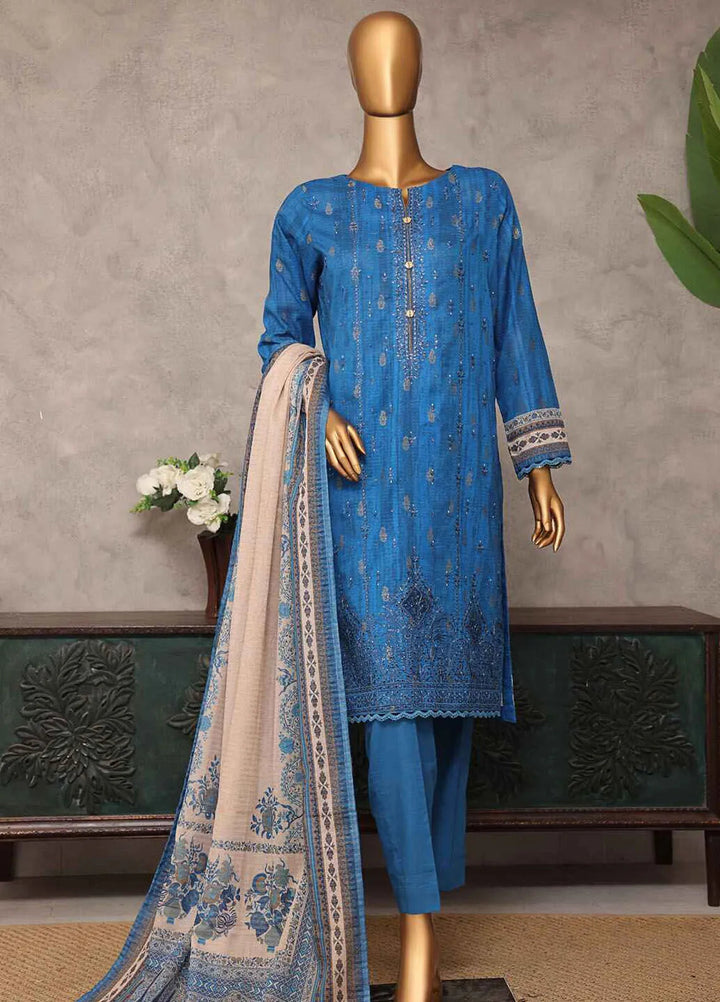 Majestic by Hz Textiles Embroidered Jacquard Suits Unstitched 3 Piece HZ25MS MJE-15 - Summer Collection
