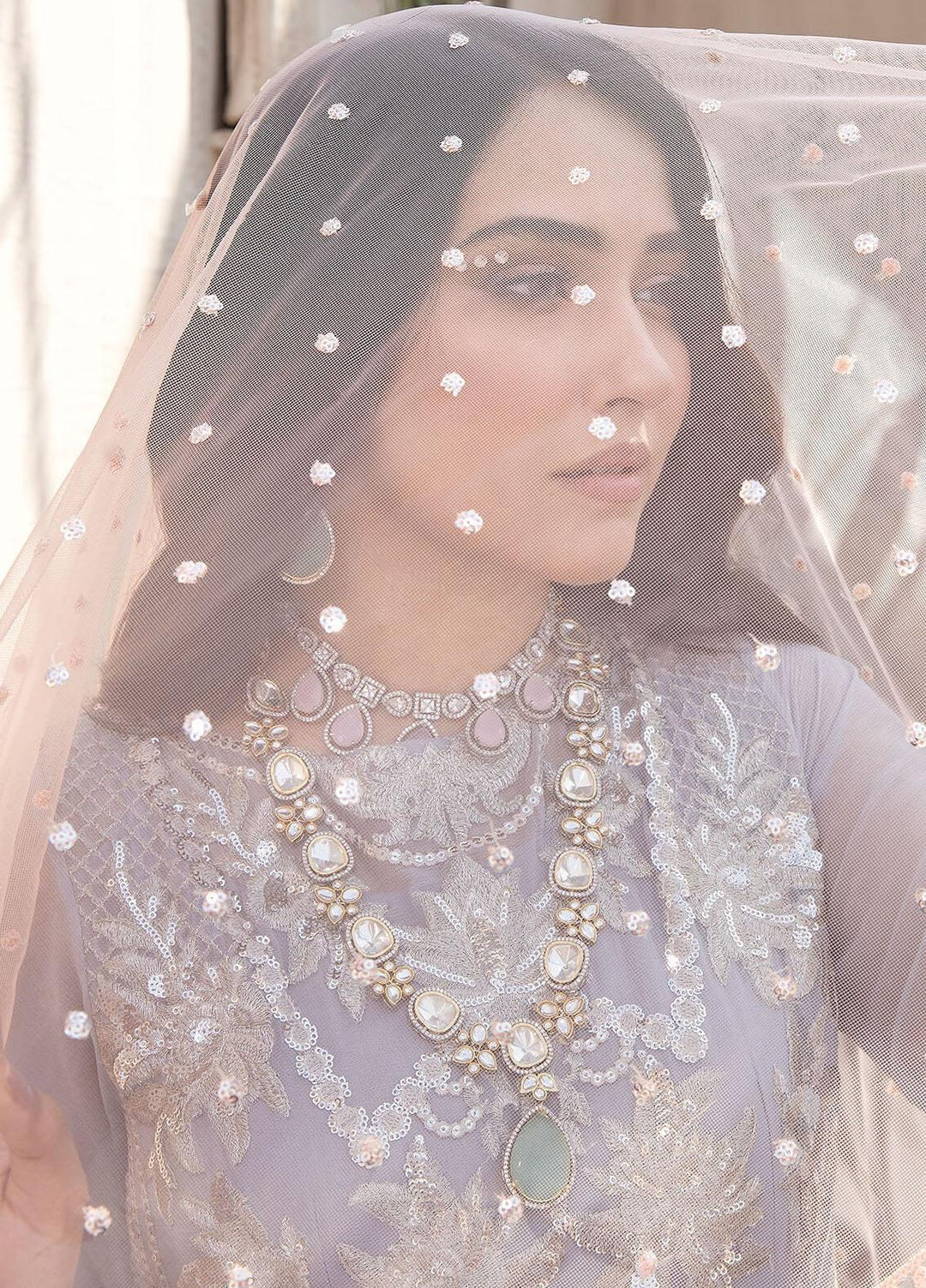 Exquise Majestic By Imrozia Premium Embroidered Organza Suits Unstitched 3 Piece IMP23EM M-24 Amira - Festive Collection