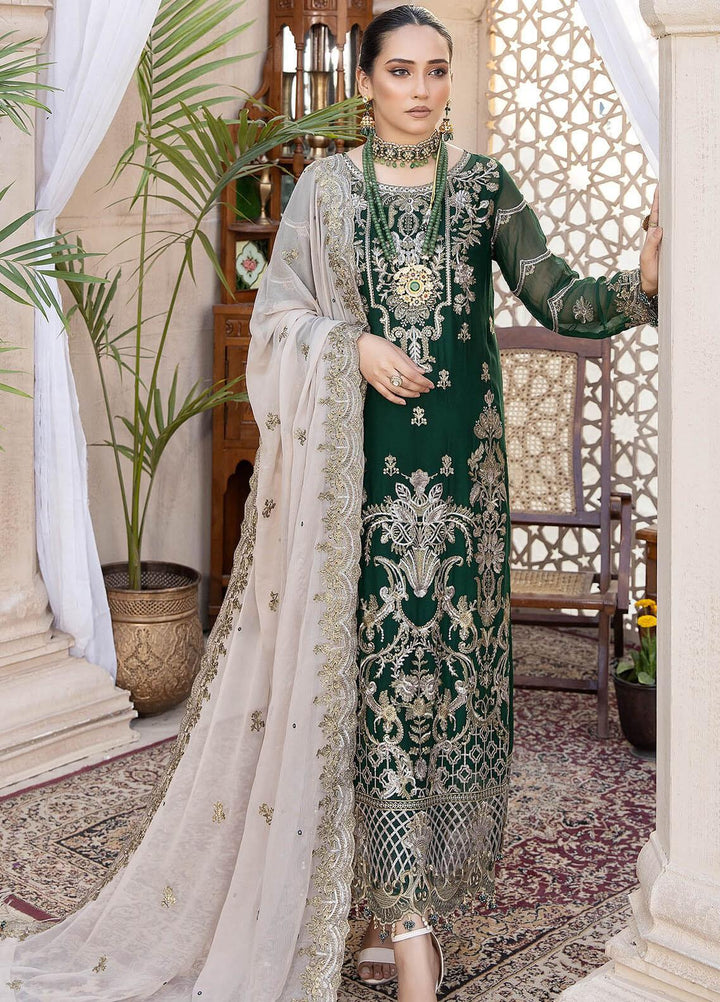 Exquise Majestic By Imrozia Premium Embroidered Chiffon Suits Unstitched 3 Piece IMP23EM M-29 Kiara - Festive Collection